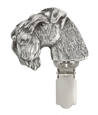 Kerry Blue Terrier Silver Plated Show Clip