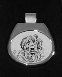 Leonberger White Pendant