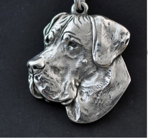 Great Dane Silver Plated Key Chain