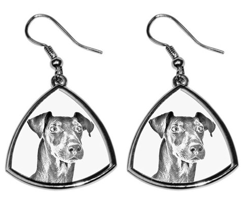 Manchester Terrier Silver Plated Earrings