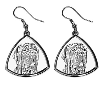 Neapolitan Mastiff Silver Plated Earrings