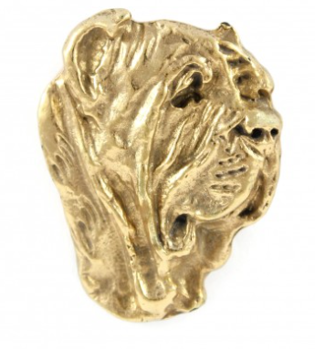 Neapolitan Mastiff Hard Gold Plated Lapel Pin