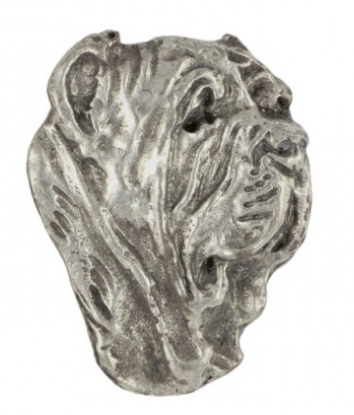 Neapolitan Mastiff Silver Plated Lapel Pin