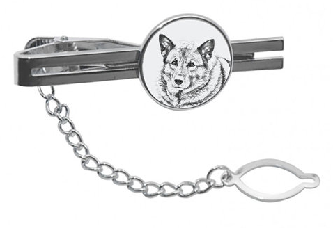 Norwegian Elkhound Silver Plated Tie Pin