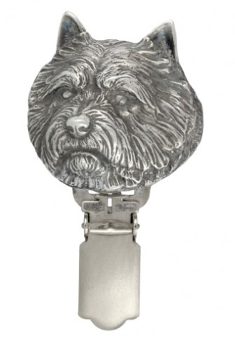 Norwich Terrier Silver Plated Show Clip