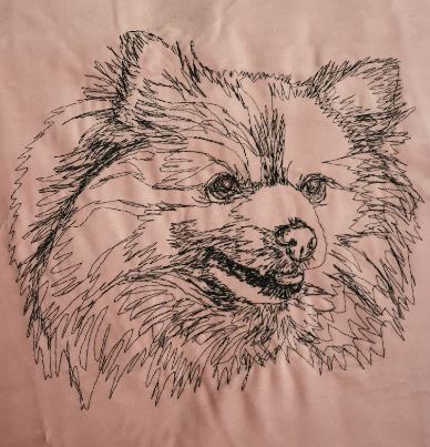 Pomeranian Pink Velvet Cushion Cover
