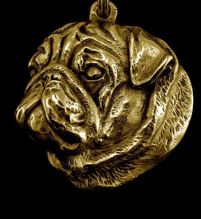 Pug Hard Gold Plated Key Chain