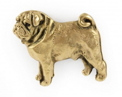 Pug Hard Gold Plated Lapel Pin