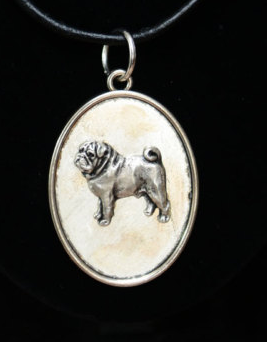 Pug Silver Plated Pendant