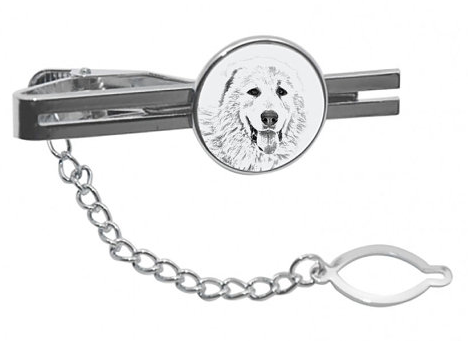 Pyrenean Mastiff Silver Plated Tie Pin