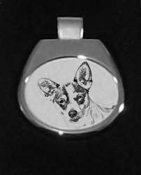 Rat Terrier Silver Plated Pendant