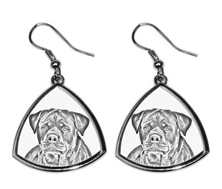 Rottweiler Silver Plated Earrings