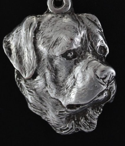 Rottweiler Silver Plated Pendant