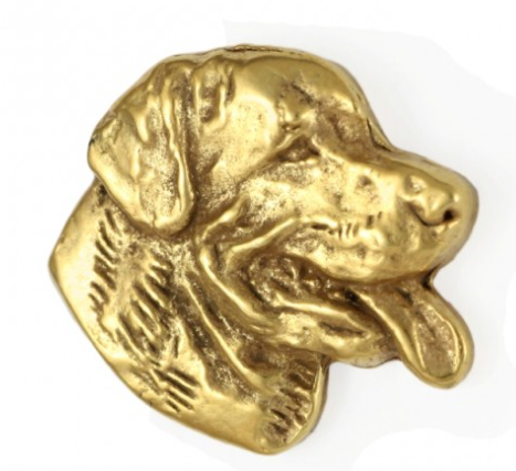 Rottweiler Hard Gold Plated Lapel Pin