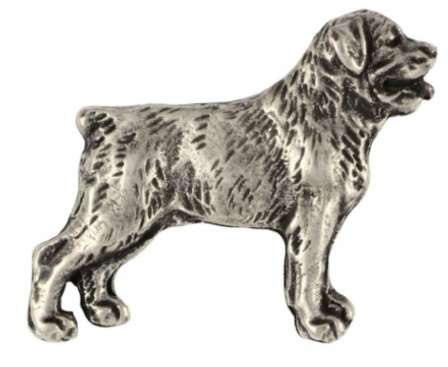 Rottweiler Full Body Silver Plated Lapel Pin