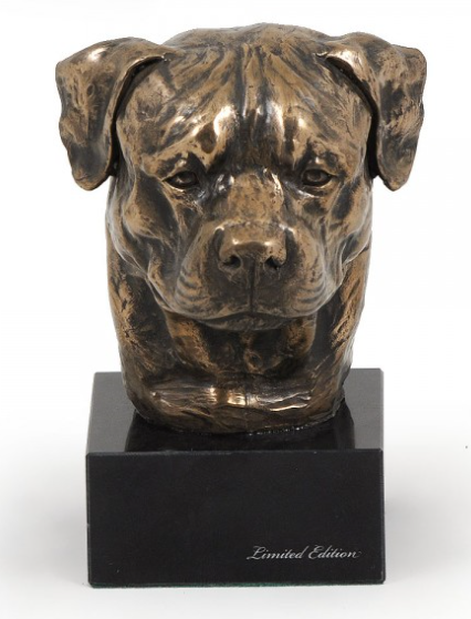 Rottweiler Statue on a Marble Base