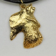 Scottish Terrier Hard Gold Plated Pendant