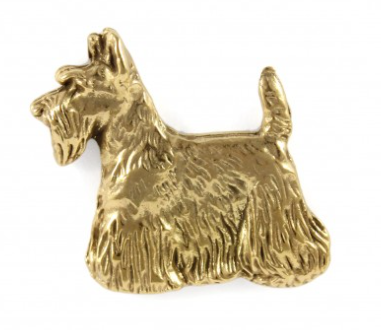 Scottish Terrier Hard Gold Plated Lapel Pin