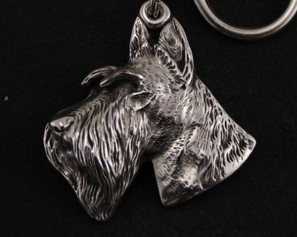 Scottish Terrier Silver Plated Key Chain