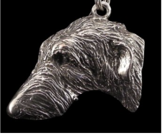 Scottish Deerhound Silver Plated Key Chain