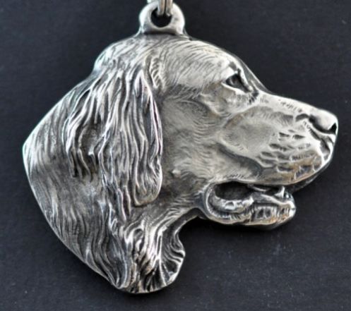 Setter Silver Plated Key Chain