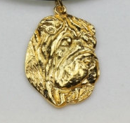 Shar-Pei Hard Gold Plated Pendant