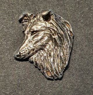 Shetland Sheepdog Silver Plated Lapel Pin
