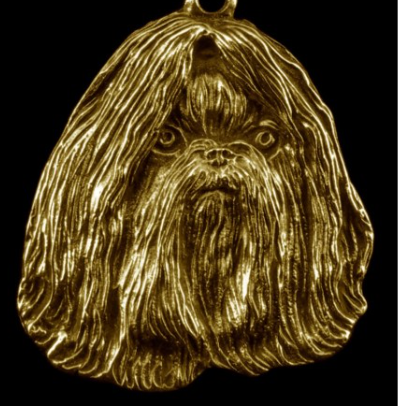 Shih Tzu Hard Gold Plated Pendant