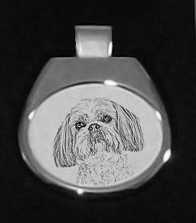 Shih Tzu White Pendant