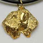 Soft Coated Wheaten Terrier Hard Gold Plated Pendant