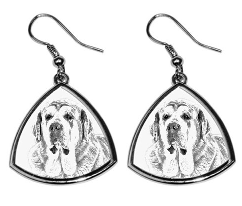 Spanish Mastiff Silver Plated Earrings