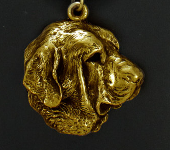 Spanish Mastiff Hard Gold Plated Key Chain