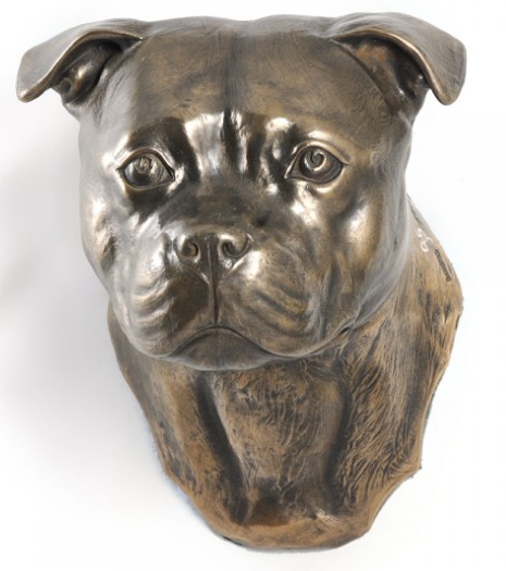 Staffordshire Bull Terrier Staffy Wall Hung Statue