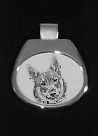 Swedish Vallhund Silver Plated Pendant
