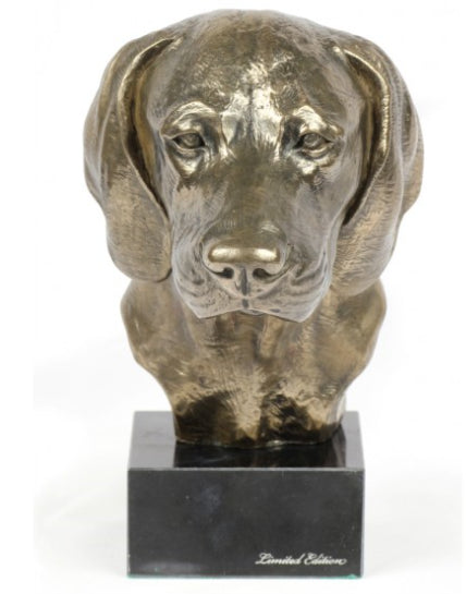 Weimaraner Statue on a Marble Base