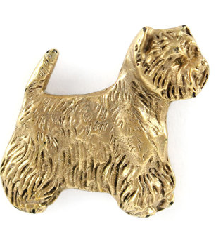 West Highland Terrier Hard Gold Plated Lapel Pin