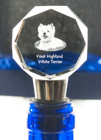 West Highland Terrier Crystal Wine Stopper