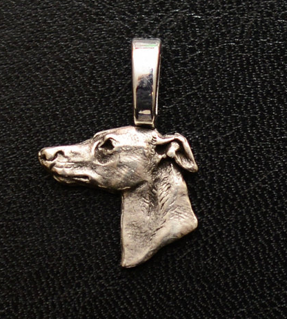 Whippet Small Silver Plated Pendant