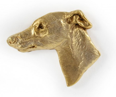 Whippet Hard Gold Plated Lapel Pin