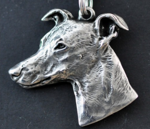 Whippet Silver Plated Pendant