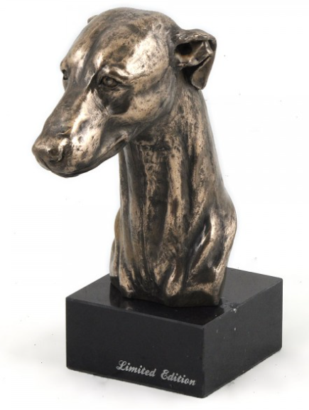 Greyhound Free Standing Bust on a Marble Base