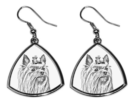 Yorkshire Terrier Silver Plated Earrings