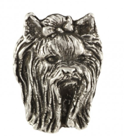 Yorkshire Terrier Silver Plated Lapel Pin