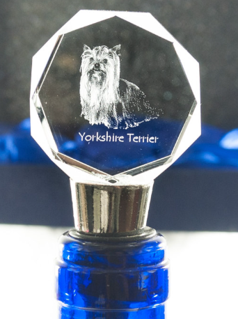 Yorkshite Terrier Crystal Wine Stopper
