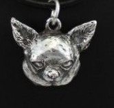 Chihuahua Smooth Coat Sliver Plated Pendant