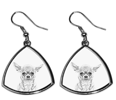 Chihuahua Smooth Coat Silver Plated Earrings