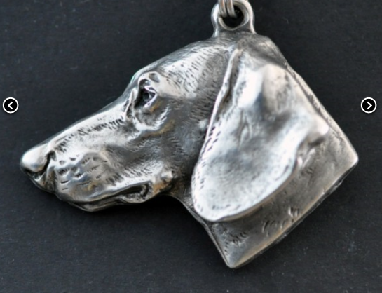 Dachshund Smooth Coat Silver Plated Key Chain