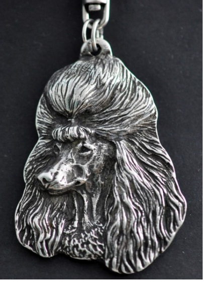 Poodle Silver Plated Key Chain