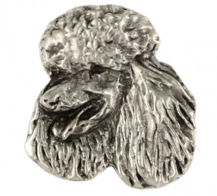 Poodle Silver Plated Lapel Pin
